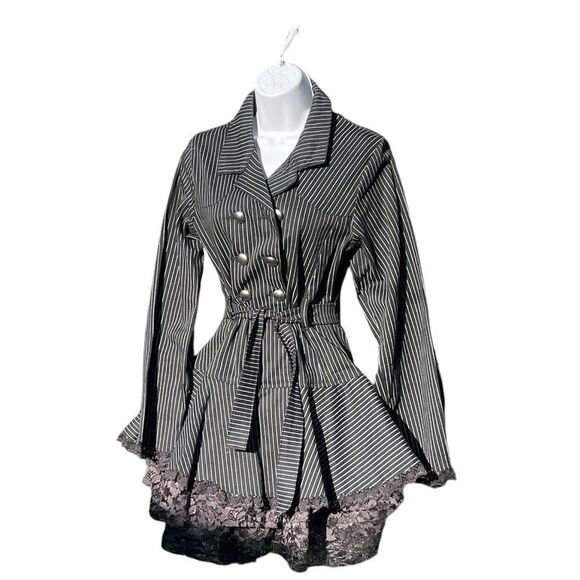 Criminal Damage Dresses & Skirts - Criminal Damage Admiral Coat Petticoat Pirate Pinstripe Dress